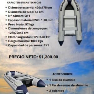 Bote PVC 4.20 mts